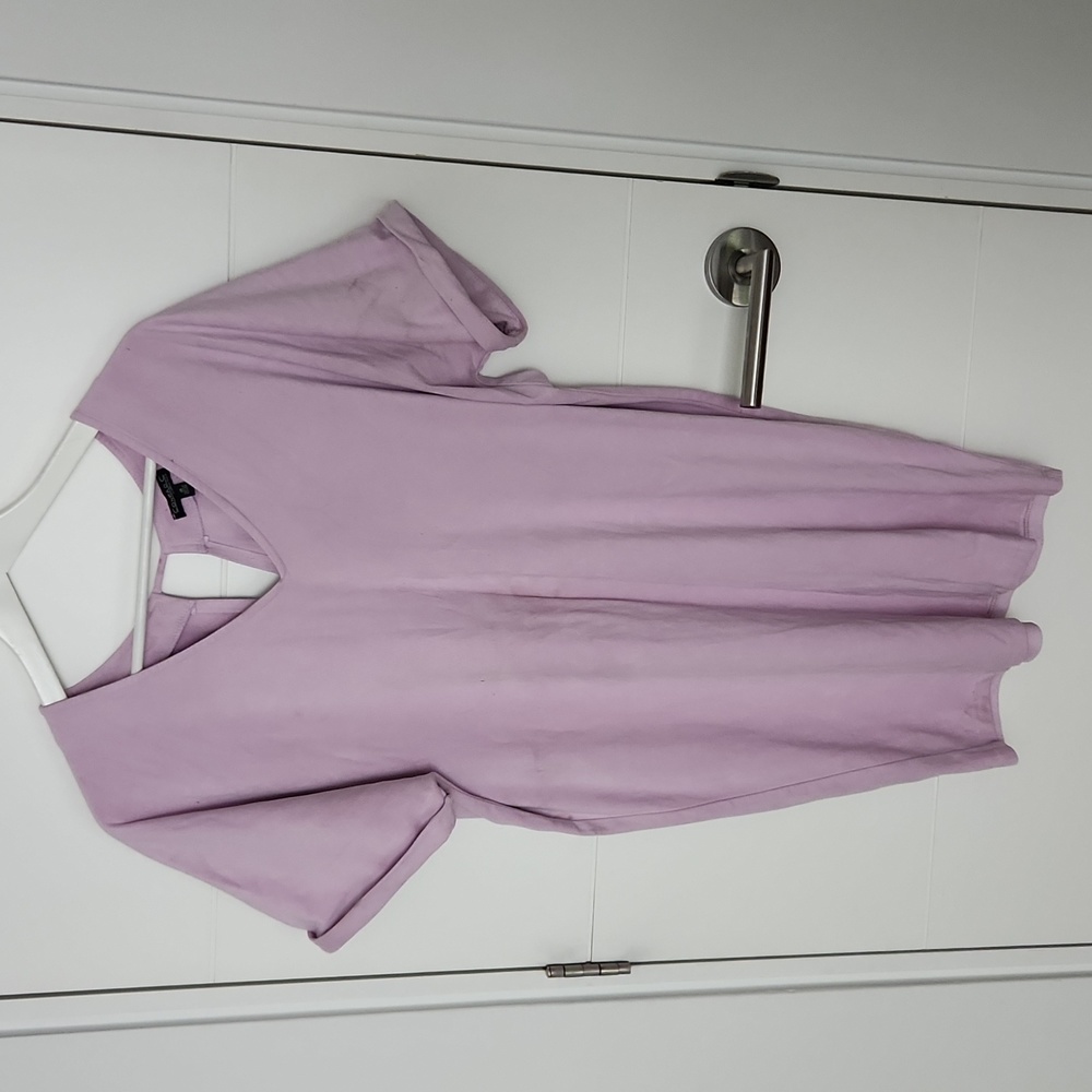 Faux Micro Suade Shirt Dress in Ice Pink